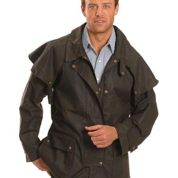 Brand New Outback Trading Co. Short Oilskin Duster Jacket - Size Large - Picture 2 of 10